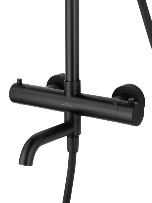 Душевая система с термостатом, Wonzon & Woghand Stick, WW-88739903-MB цвет: черный