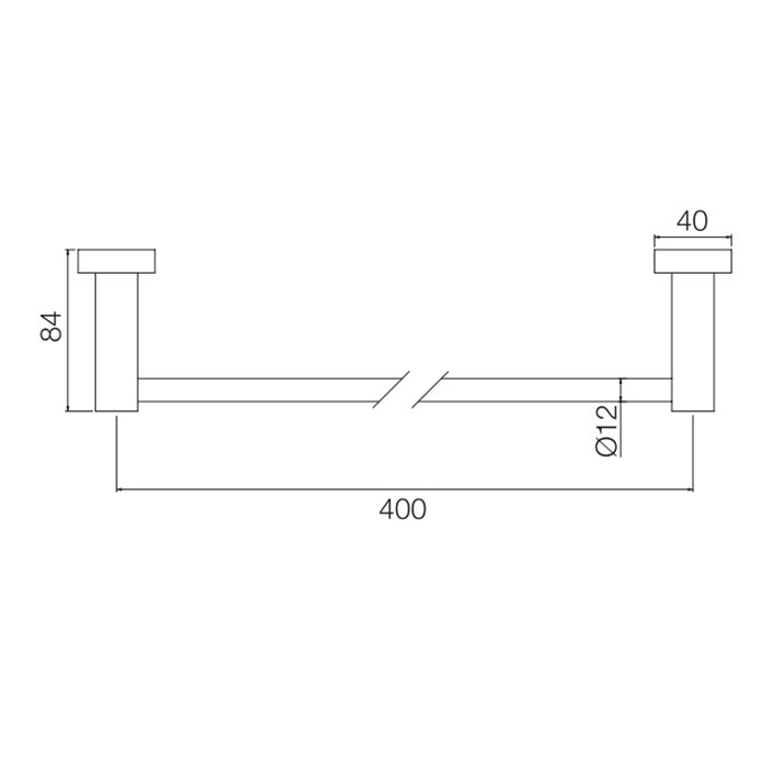 Fima Carlo Frattini Полотенцедержатель 40см., подвесной, Accessori, F6000T/40GNS цвет: черный