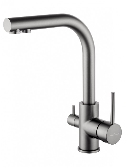 Смеситель для кухни c подключением фильтра, Wonzon &amp; Woghand, WW-88458005-BGM цвет: графит