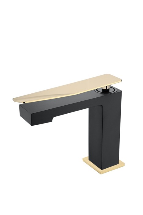 Смеситель для раковины низкий black-gold, Boheme Q - 141-BG.2