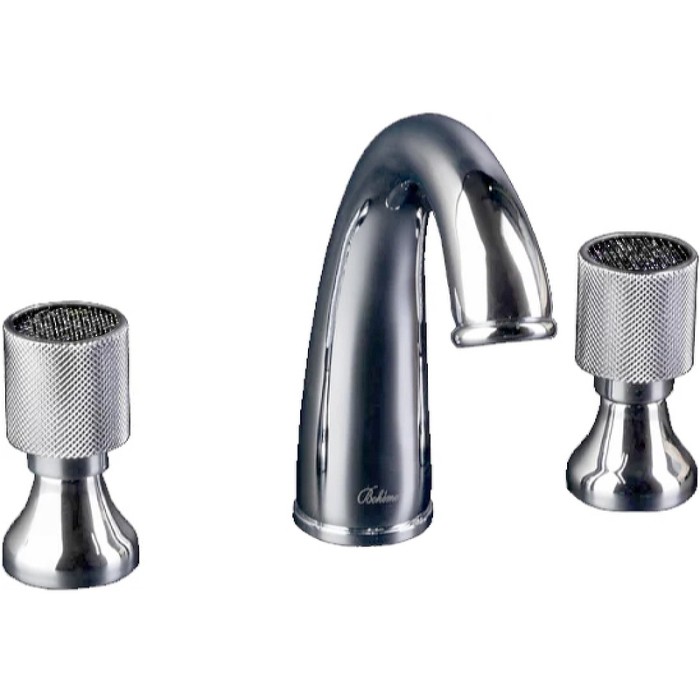 Смеситель для раковины на 3 отв. Black, chrome, Boheme Royal cristal - 277-Royal/CRST black
