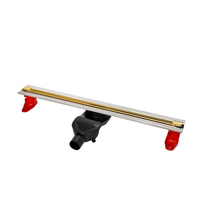 Душевой лоток BERGES SUPER Slim 800, золото глянец, S-сифон D50 H60, арт.092154