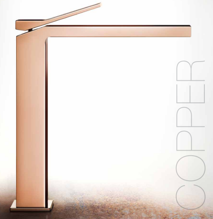 Смеситель для раковины Gessi Rettangolo K цвет розовое золото pvd арт. 53004030