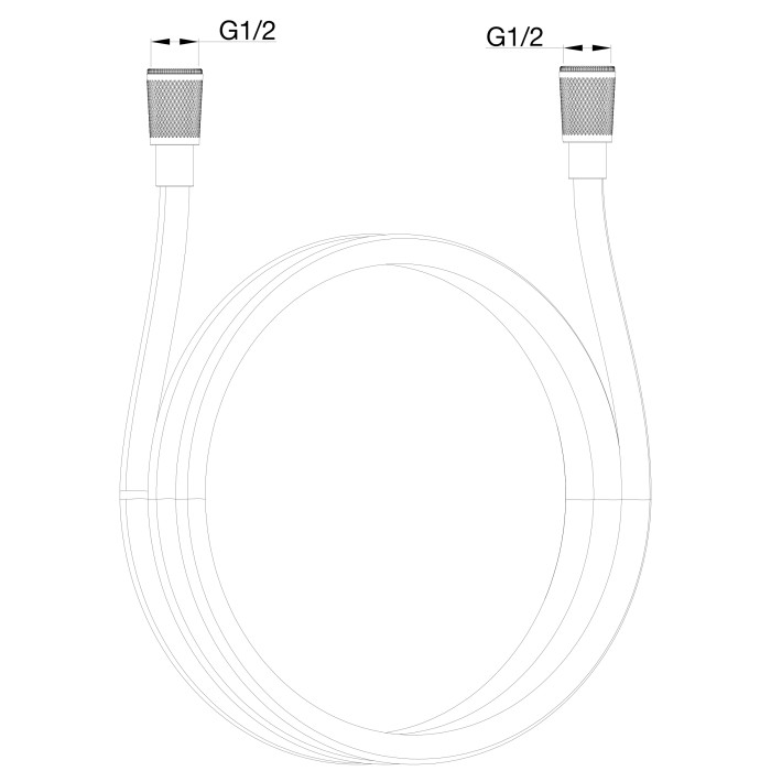 Шланг для душа в силиконовой оплётке 1800 мм, Wonzon & Woghand, WW-RG01-1800-MW цвет: белый