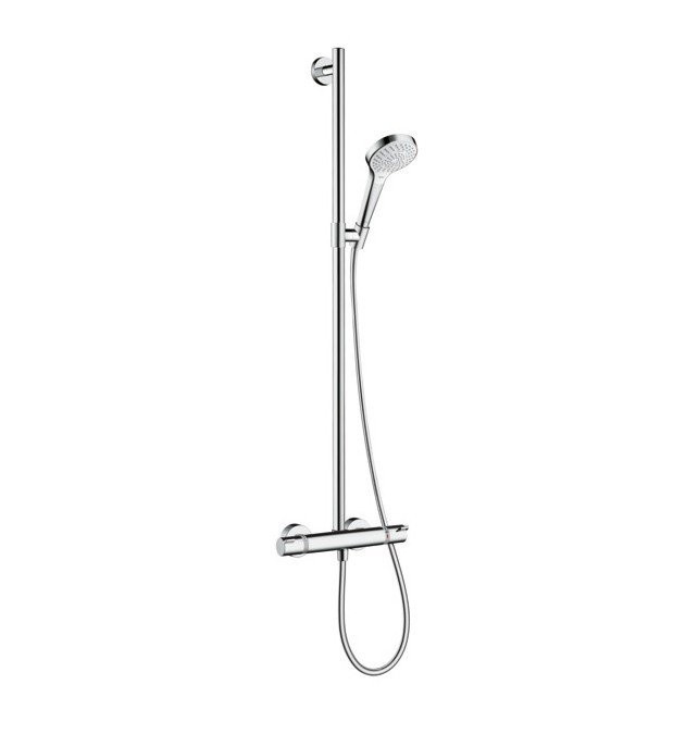 Душевая система SemiPipe Multi с термостатом Croma Select S Hansgrohe, белый, хром арт. 27247400