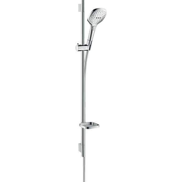 Душевой гарнитур со штангой 90см и мыльницей Raindance Select E Hansgrohe, хром арт. 26621000