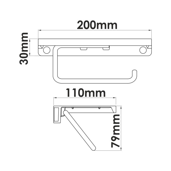 Держатель туалетной бумаги с полочкой для телефона WasserKRAFT арт. K-1725