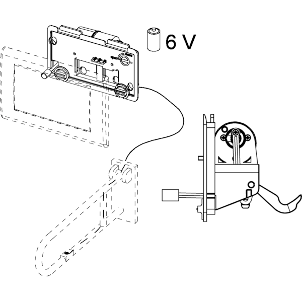 Механизм дистанц. Смыва, провод., 12в (для панелей смыва 9240310 – 9240314), planus TECE арт. 9240357