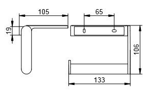 Держатель для туалетной бумаги с полочкой Keuco, Plan, 14973 370000 цвет: черный