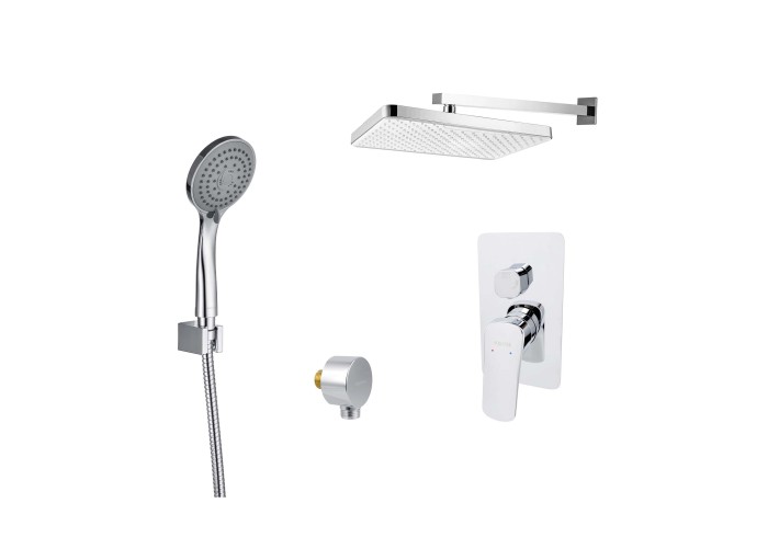 Душевая система Set 4 в 1 (AQ1046CR+AQ2081CR+AQ2454CR+AQ2010CR), Aquatek Вега, хром арт. AQ1072CR