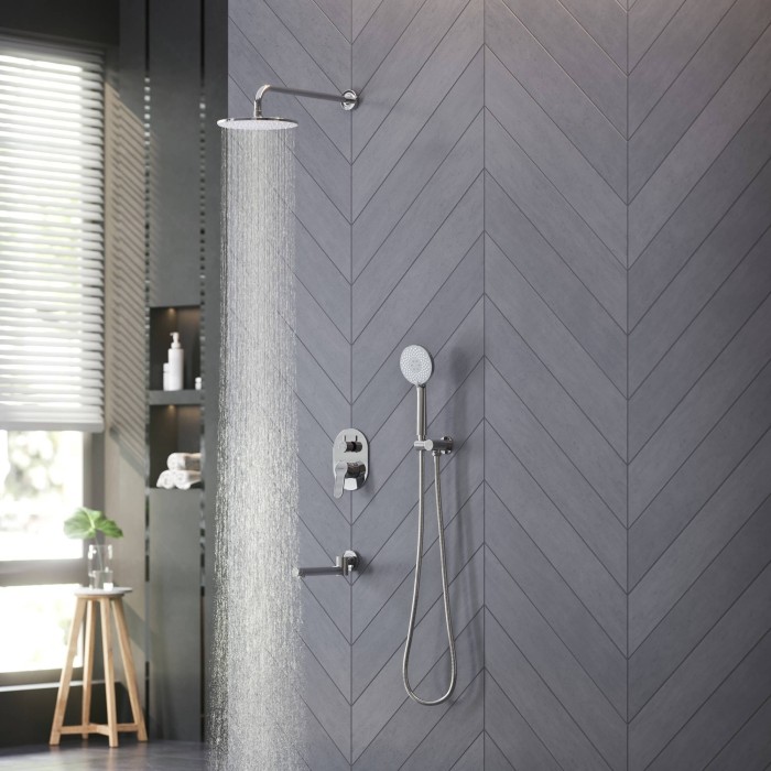 Душевой комплект, поворотный излив, хром, Berges Nardis арт. 071013