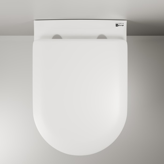 Подвесной унитаз с сиденьем Ceramicanova Life, белый арт. CN1402