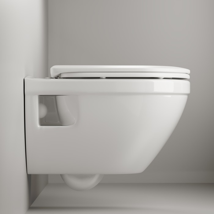 Подвесной унитаз с сиденьем Ceramicanova Life, белый арт. CN1402