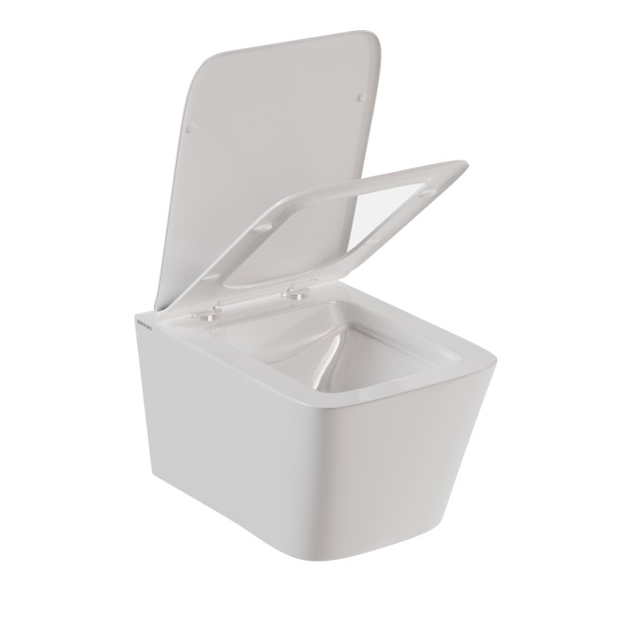 Комплект инсталляции -  кнопка O2 матовый хром, унитаз SIGMA Rimless 52 см, сиденье дюропласт микролифт, быстросъём, Berges Novum арт. 043402