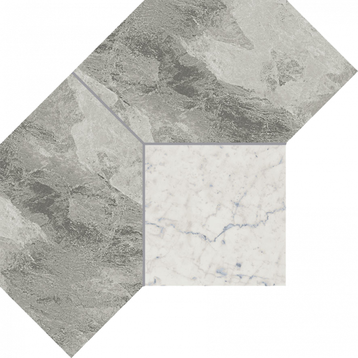 Мозаика силвер полигон 28,5x21 Italon Шарм Экстра арт. 620110000083