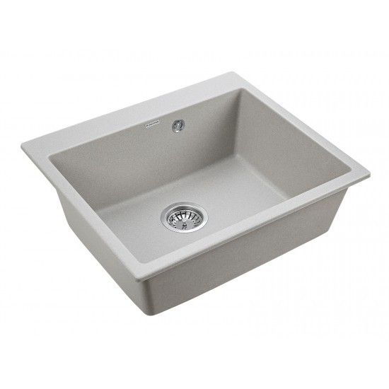Мойка для кухни гранит 600х520 Paulmark KANTE 60, серый - PM106052-GR