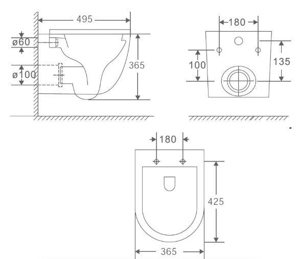 Унитаз подвесной Lotis Maya L1027 сиденье микролифт, цвет белый