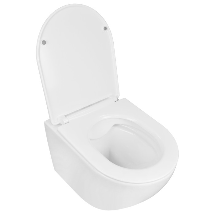 Подвесной унитаз 360х480х350 безободковый, c быстросъемным сиденьем микролифт, Azario Fatto арт. AZ-1049WS