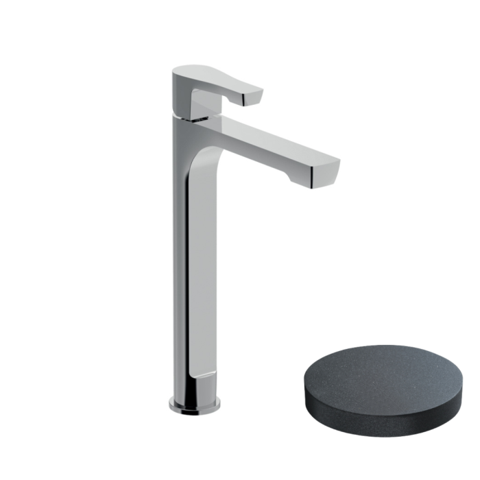 Высокий однорычажный смеситель для раковины, без донного клапана, Giulini, графит арт. 5739/SCGF