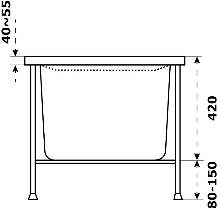 Акриловая ванна 160х70, Azario Бали арт. БАВ0102