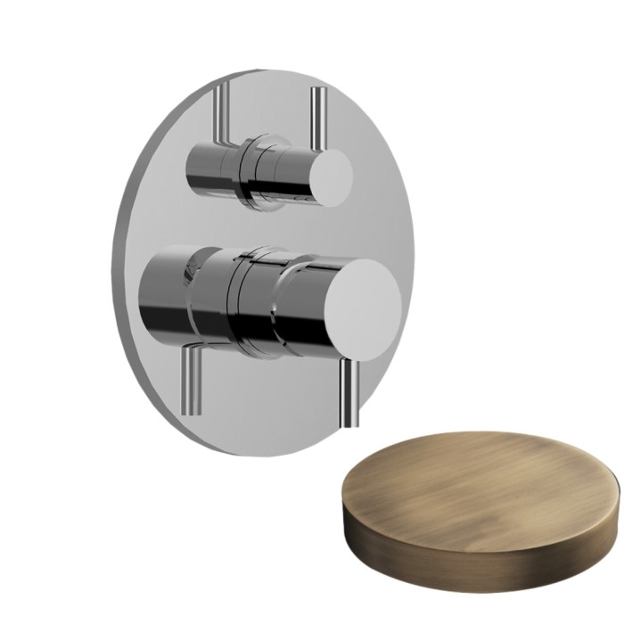 Смеситель для душа встраиваемый с дивертером-рычагом, на 2 режима, Giulini My future, бронза матовая арт. 5964-2BROP