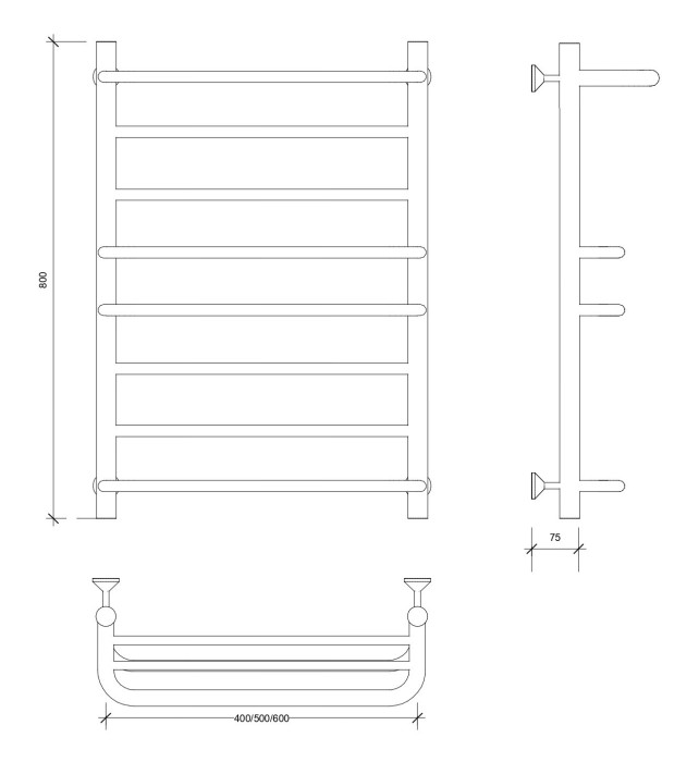 Полотенцесушитель водяной 80x40 Верона 2 (хром) Secado арт. 4673739246313
