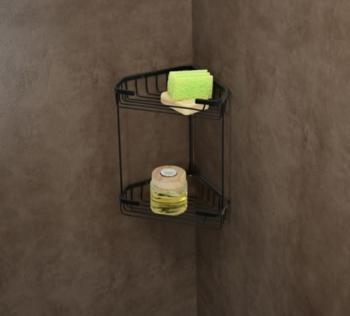 Решётка угловая 2-х уровневая, высота 27 см Gedy, 2481(14) цвет: черный