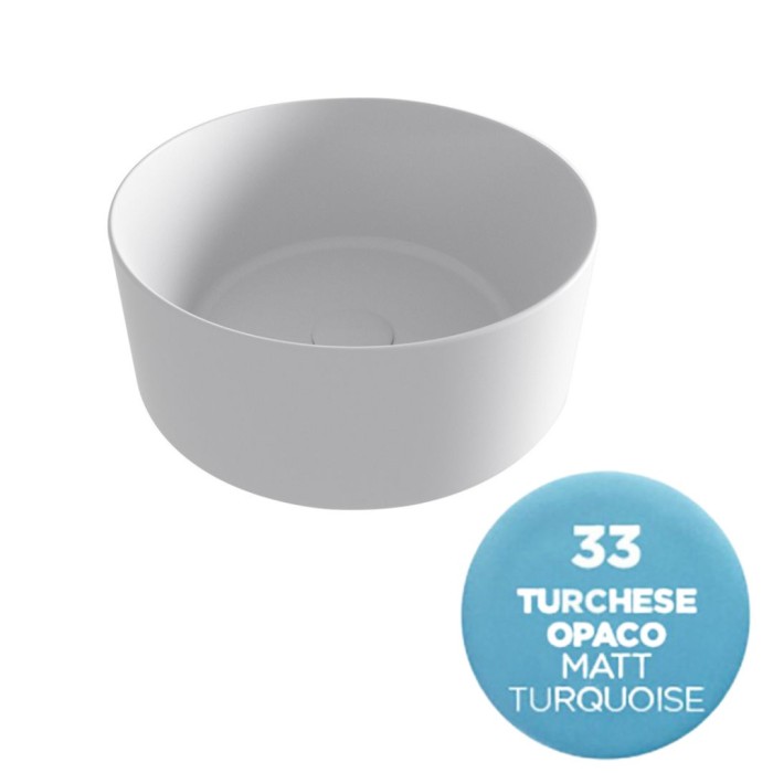 Накладная раковина, 40х40х17 см, Olympia ceramica Open, голубой матовый арт. OPE42TO40033