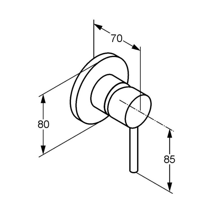Встраиваемый смеситель для душа, матовый, bozz Kludi, черный матовый - 389253976