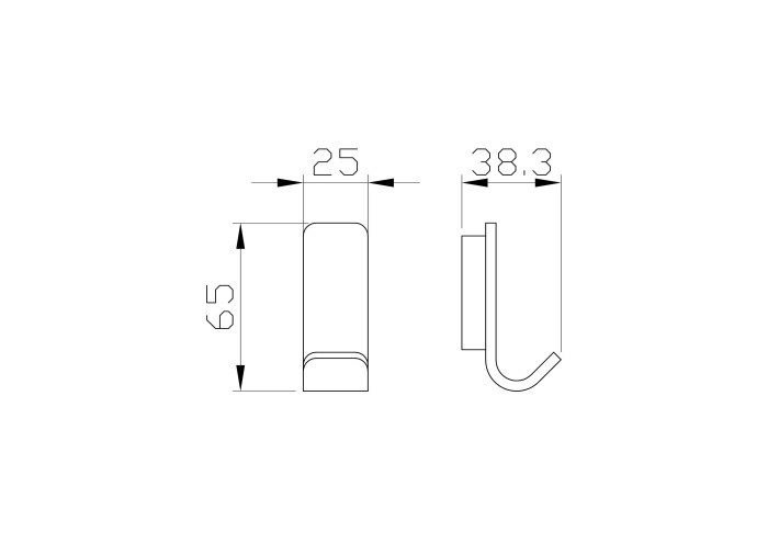 Крючок для ванной, Wonzon & Woghand Lotte, WW-8315 цвет: хром