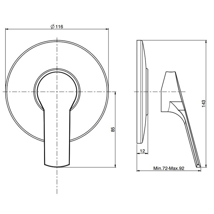 Fima Carlo Frattini Встроенный смеситель для душа, Serie 4, F3763/1CR цвет: хром