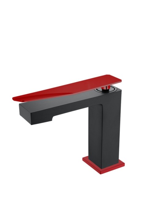 Смеситель для раковины низкий black-red, Boheme Q - 141-BR.2