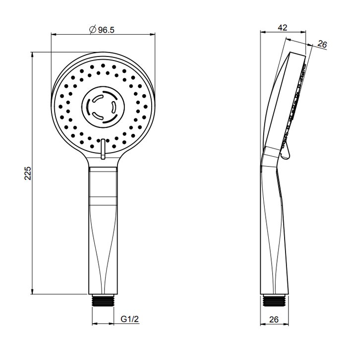 Fima Carlo Frattini Ручной душ на 3 режима, Wellness, F2298CR цвет: хром