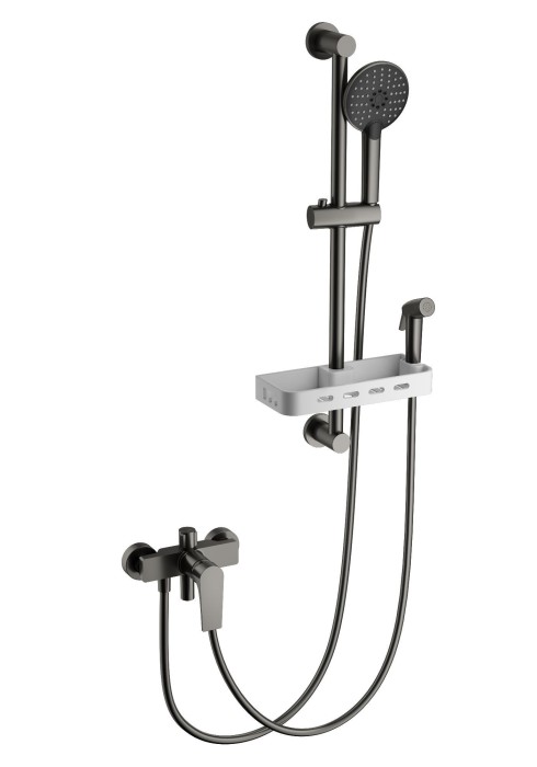 Смеситель для душа с гарнитуром, Wonzon &amp; Woghand, WW-A31003-BGG цвет: графит
