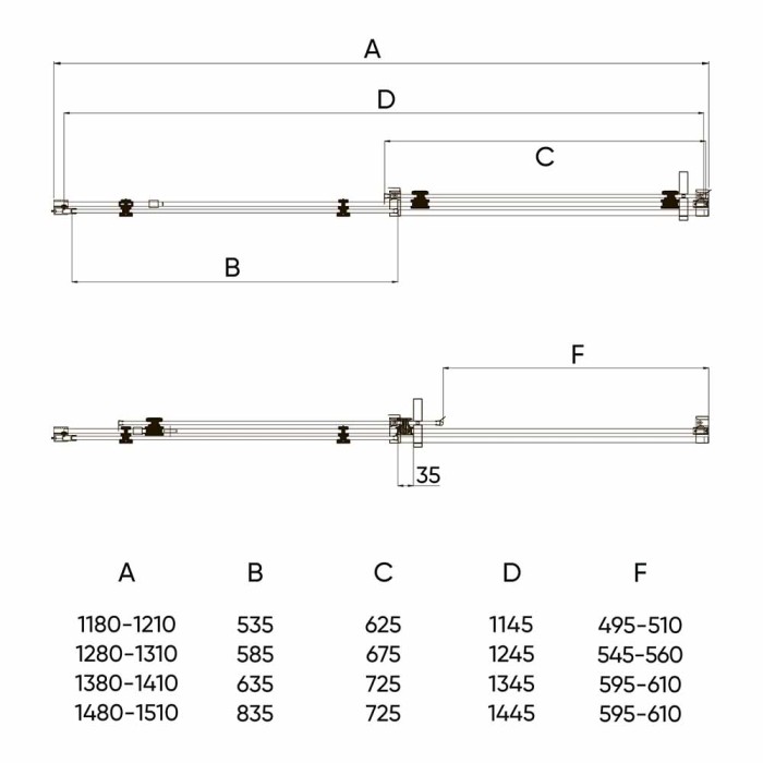 Душевая дверь 1400x1950, Veconi Vianno, хром, стекло прозрачное арт. VN74-140-01-C4