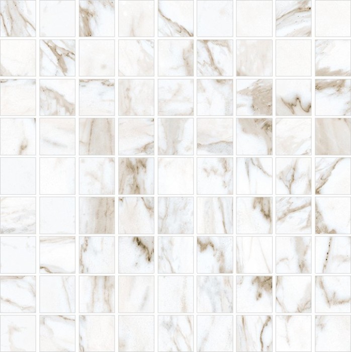 Мозаика k-1001 белый матовый 30x30 KERRANOVA Marble trend арт. K-1001/MR/m01/300x300x10