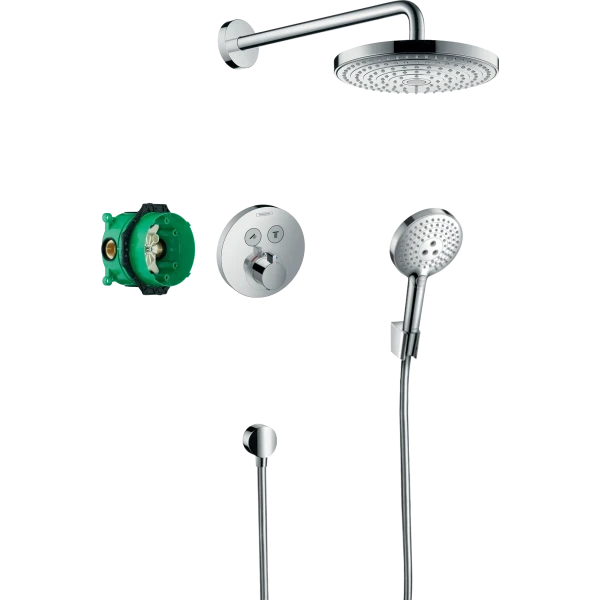 Душевая система скрытого монтажа с термостатом Raindance Select S Hansgrohe, хром арт. 27297000