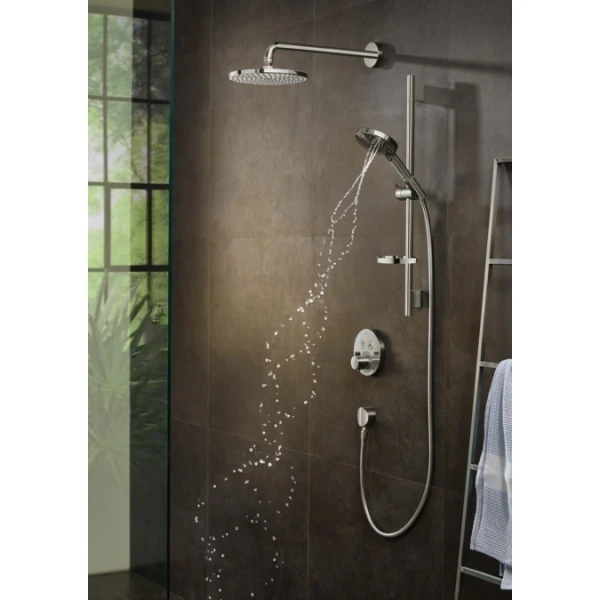 Душевой гарнитур PowderRain со штангой 65см и мыльницей Raindance Select S Hansgrohe, хром арт. 27654000