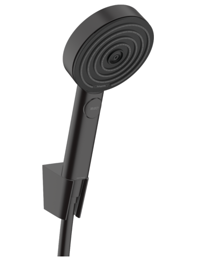 Душевой набор Relaxation с держателем и шлангом 160см Pulsify Select S Hansgrohe, черный арт. 24303670