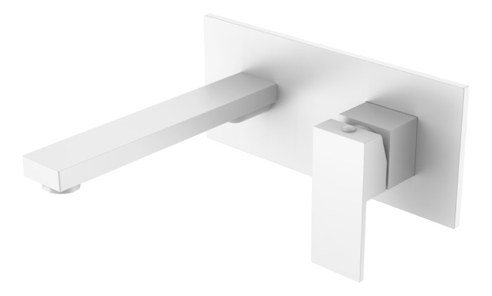 Смеситель для раковины, Matt White, Qubic Boheme 475-MW