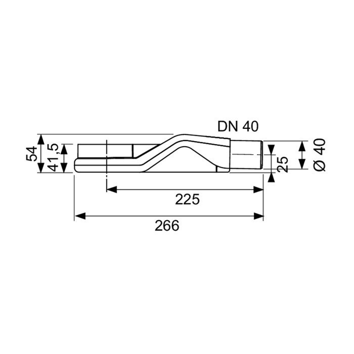 Сифон, 0,5 л/c, dn 40, выход вбок, высота монтажа от нижнего края сифона до верхнего края слива – 67 мм. ( При уст. Без опор), drainline TECE арт. 650004