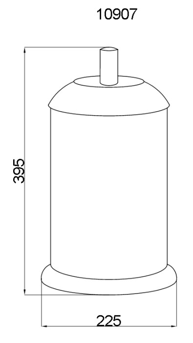 Ведро для мусора, Murano Boheme 10907-W-BR