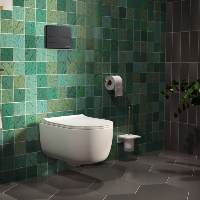 Инсталляция для скрытого монтажа L5 с кнопкой Черный Soft Touch, BERGES Novum арт. 040215