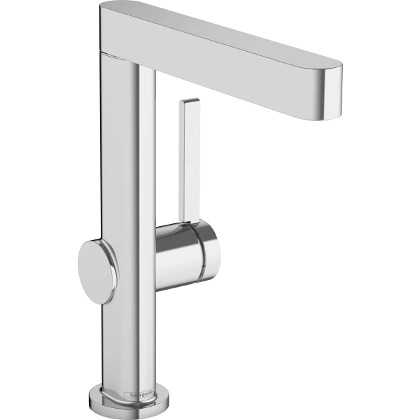 Смеситель для раковины с поворотным изливом со сливным клапаном Push-Open, Hansgrohe Finoris, хром арт. 76060000
