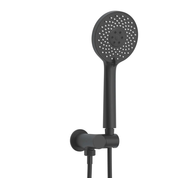 Душевой комплект, поворотный излив, черный матовый, Berges Nardis арт. 071014