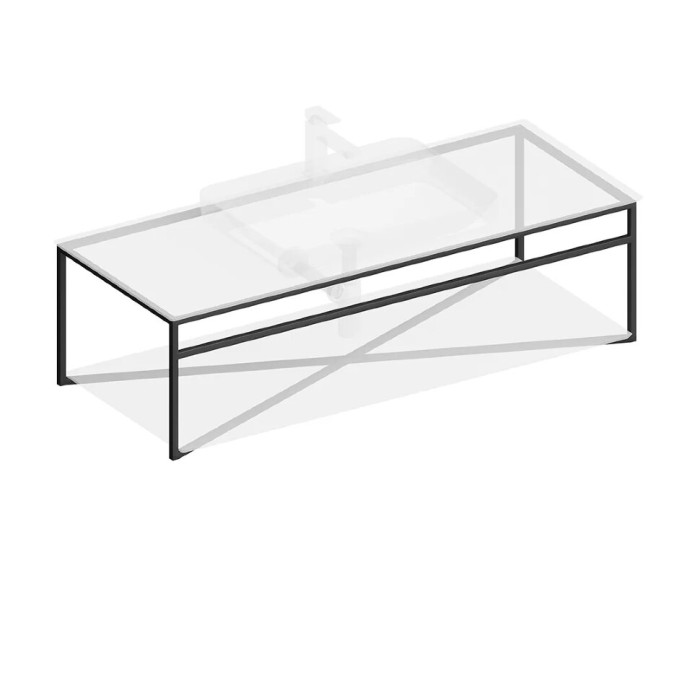 Металлическая структура подвесная 120см, Plaza next Kerama Marazzi, черный - PL.N.120.02\BLK.M