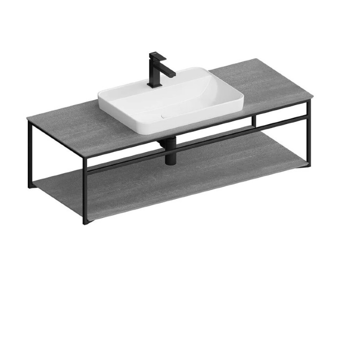 Металлическая структура подвесная 120см, Plaza next Kerama Marazzi, черный - PL.N.120.02\BLK.M