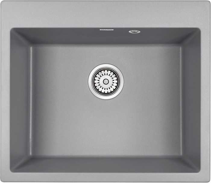 Мойка для кухни гранит 600х520 Paulmark KANTE 60, серый металлик - PM106052-GRM