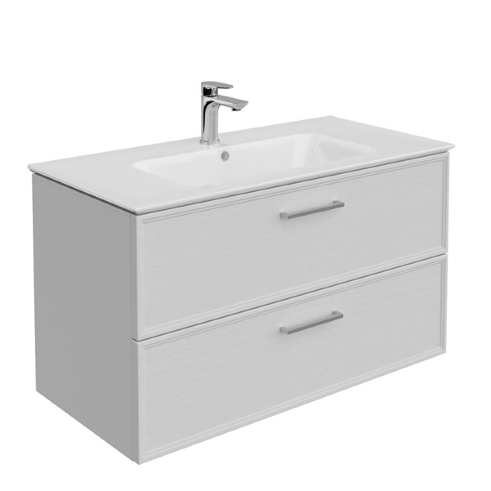 Тумба подвесная 95 см, 2 ящика, Piano classic Kerama Marazzi, белый - PIA.CL.95\WHT.M