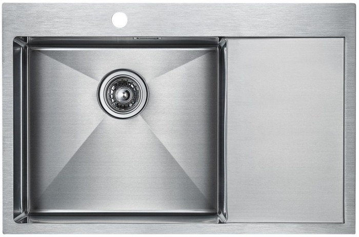 Мойка для кухни нержавеющая 780х510мм Paulmark ELDE, брашированная нерж. сталь, левая - PM807851-BSL